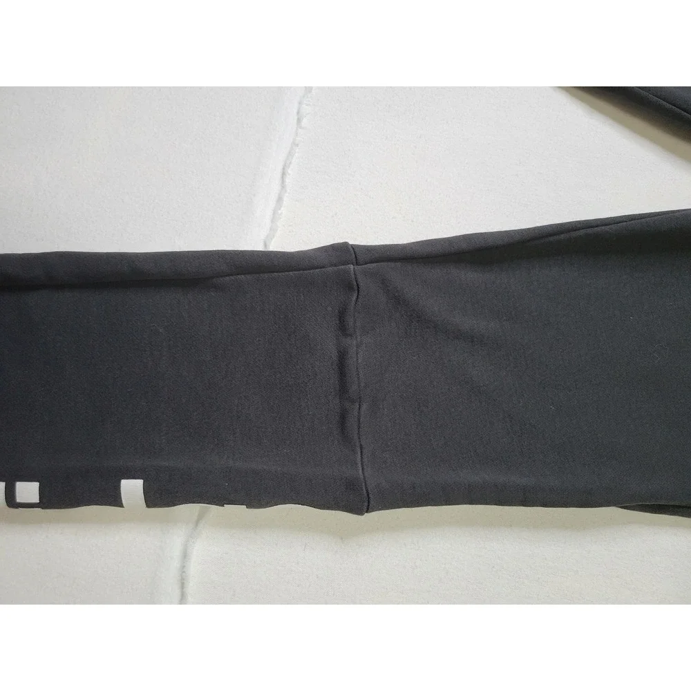 Adidas Mens Small Black Fleece Joggers Tapered Sweatpants Big Logo Graphic 2321